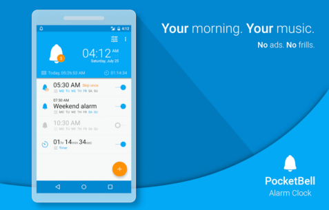 Radio Alarm Clock – PocketBell (PRO) 2.3.6 Apk for Android 1