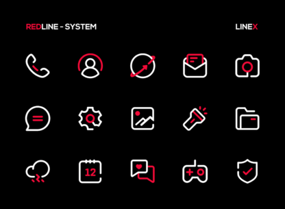 RedLine Icon Pack : LineX 5.7 Apk for Android 2