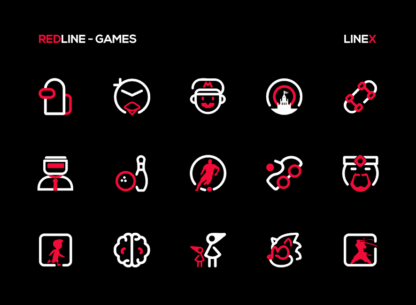 RedLine Icon Pack : LineX 5.7 Apk for Android 5