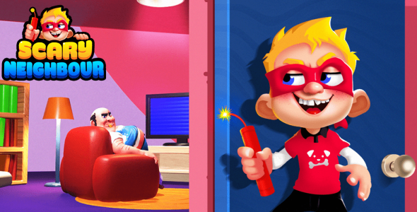 Scary Neighbour - Prank Master 3D 0.4.5 Apk + Mod for Android 1 scary neighbour cover