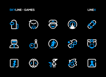 SkyLine Icon Pack : LineX Blue 5.7 Apk for Android 5