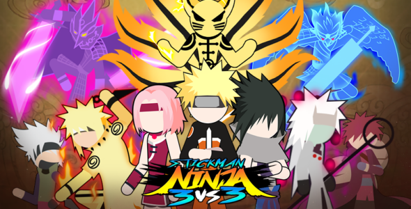 Stick Ninja - 3v3 Battle 6.6 Apk + Mod for Android 1 stickman ninja cover