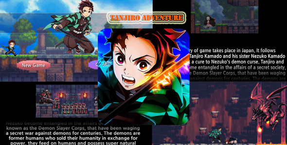 Tanjiro Game: Pixel Adventure 1.3 Apk + Mod for Android 1 tanjiro game cover