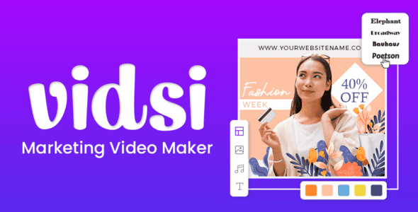 Vidsi: Promo Video Maker (PRO) 30.0 Apk for Android 1 text animation maker cover