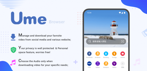 U Browser-Fast & Free Video Download, Privacy 2.0.6 Apk for Android 1