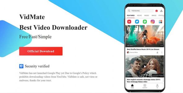 vidmate video downloader cover