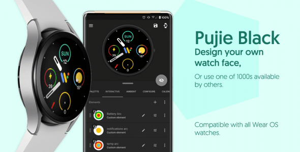 Watch Face - Pujie - Wear OS 5.1.5 Apk for Android 1 watch face android cover