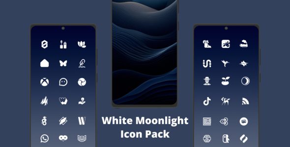 white moonlight icon pack cover