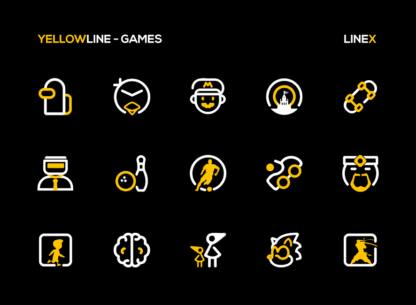 YellowLine Icon Pack : LineX 5.7 Apk for Android 5