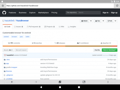 Yuzu Browser: web browser 5.1.0 Apk for Android 5