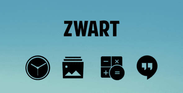 zwart black icon pack cover